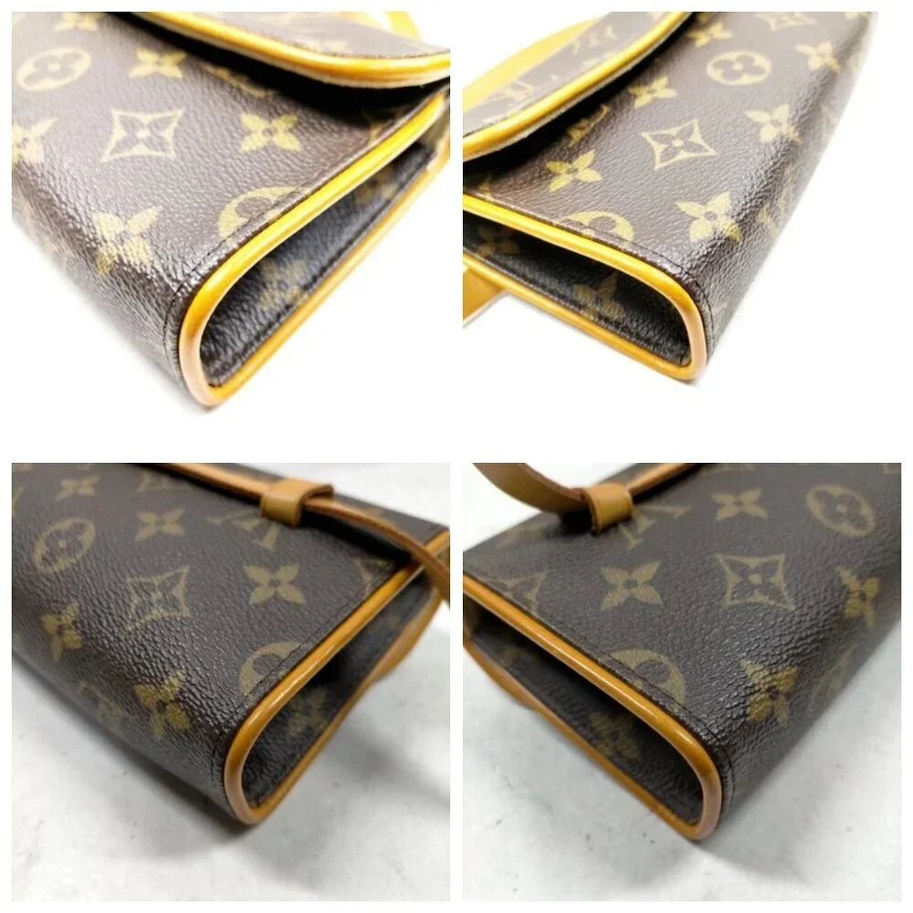 Louis Vuitton LV Shoulder Bag Pochette Florentine Brown Monogram 650-052125